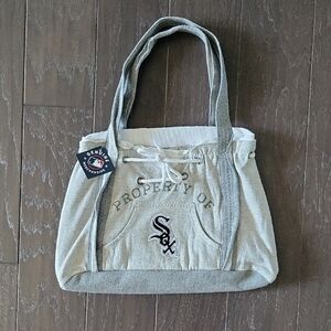 Little Earth Gray Tote Bag with Chicago White Sox Logo
